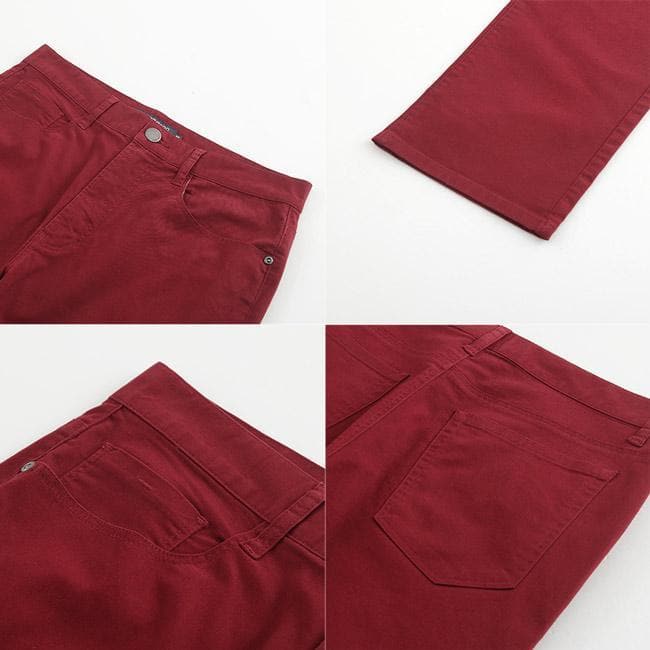 Hangten-Men's-Pants-Burgundy-1012005000150-475