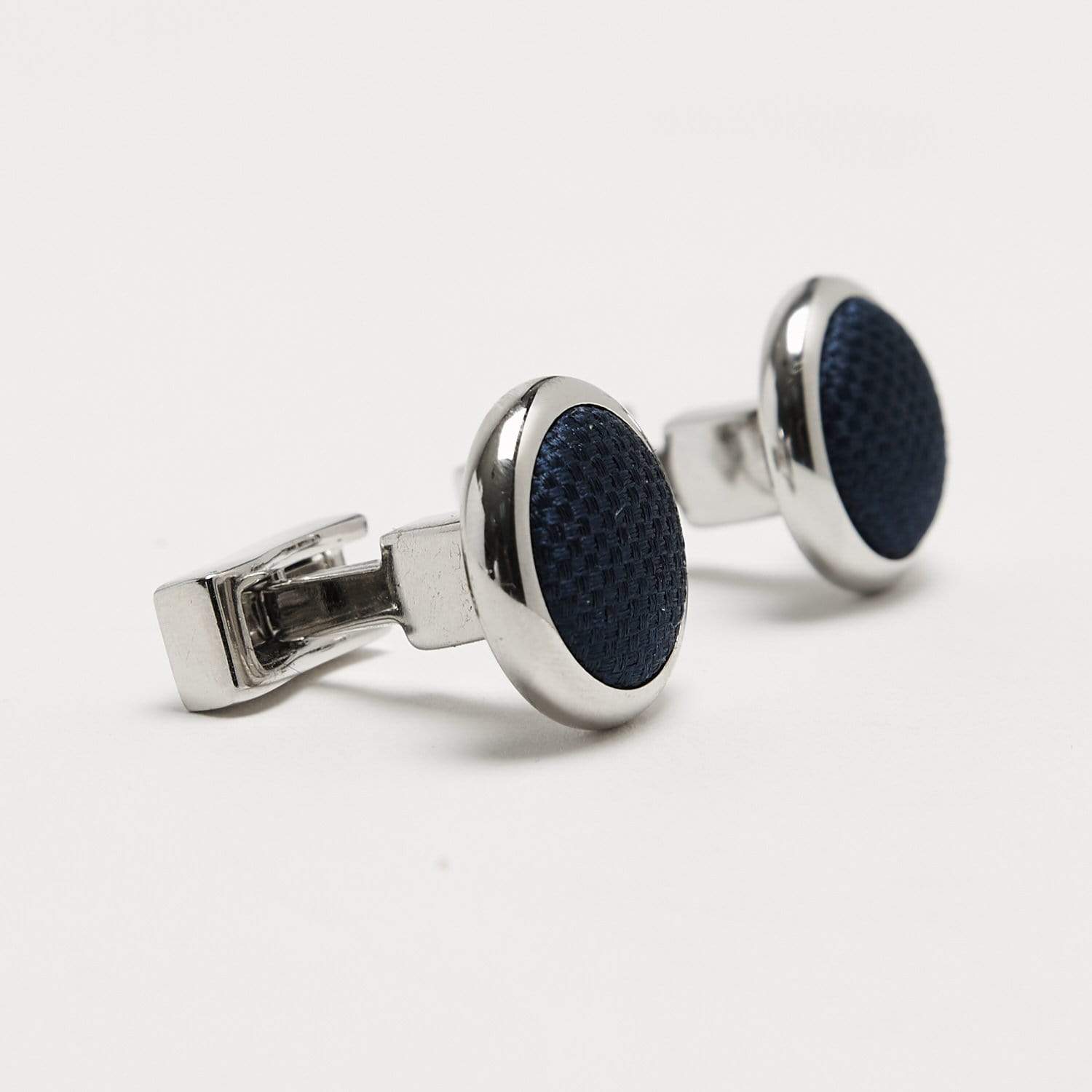 T.M.Lewin-Plain-Woven-Round-Cufflink-Navy-65049-000