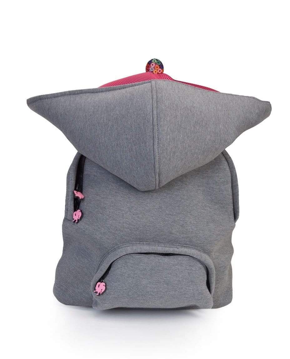 MORIKUKKO HOODED BACKPACK KIDS GREY FUCHSIA